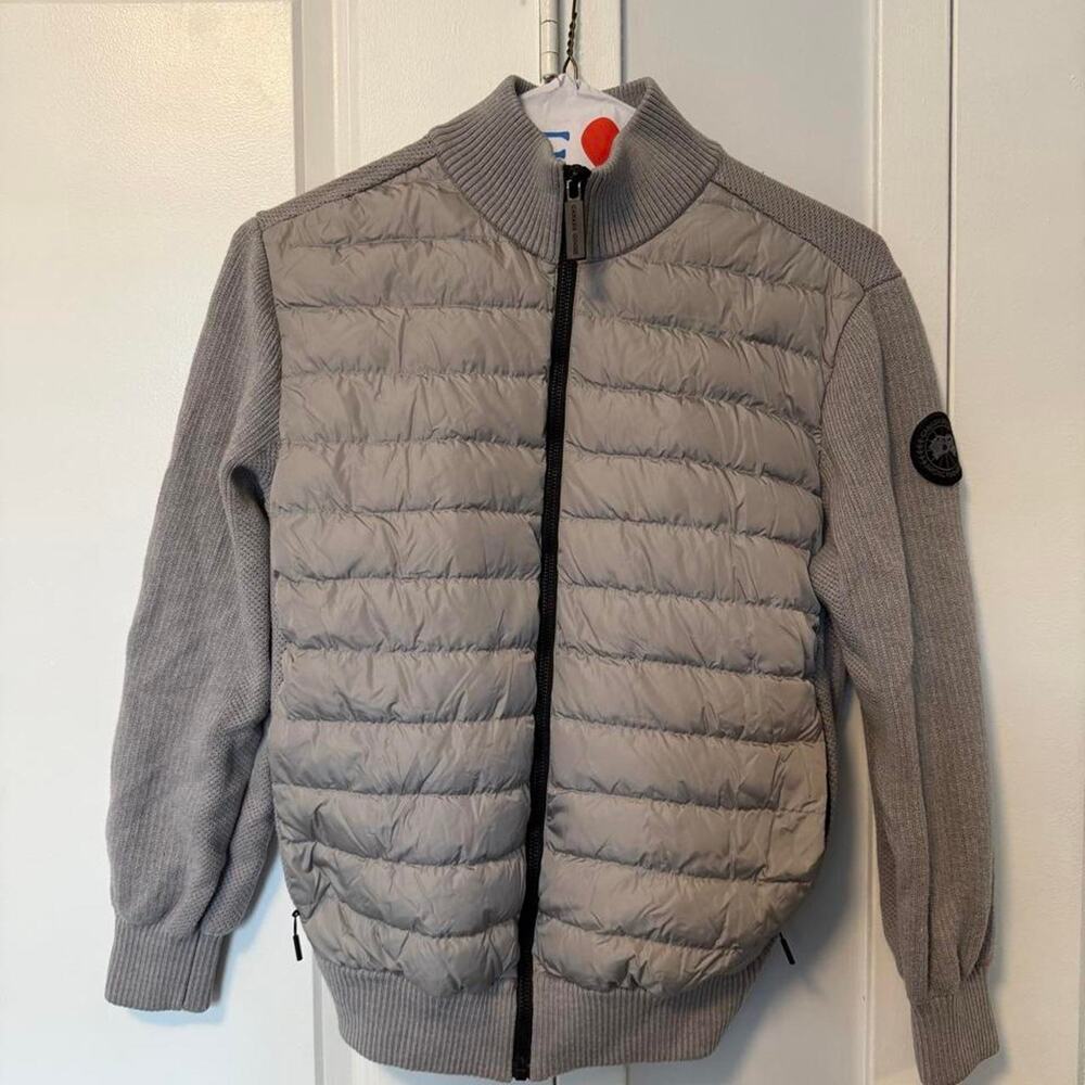 Canada Goose Hybridge Knit Jacket Sweater Gray